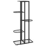 vidaXL Support pour plantes 5 niveaux 43x22x98 cm Noir Métal