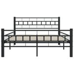 vidaXL Cadre de lit sans matelas noir acier 120x200 cm
