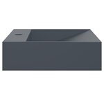 vidaXL Vasque 50x38x11 cm fonte minérale/marbre anthracite