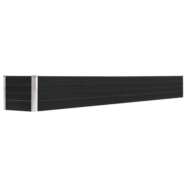 vidaXL Lit surélevé de jardin Acier galvanisé 320x40x45 cm Anthracite