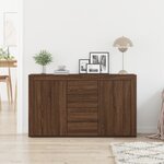 Buffet vidaXL Chêne marron Bois d'ingénierie 120 x 36 x 69 cm Buffet