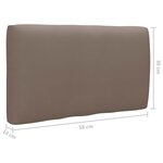 vidaXL Salon de jardin palette 4Pièces avec coussins pin imprégné de gris