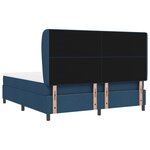 Lit à ressort bleu vidaXL avec matelas  180x200 cm  tissu