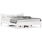 vidaXL Cadre de lit sans matelas blanc 160x200 cm bois de pin massif