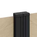 vidaXL Auvent latéral rétractable beige 220x1000 cm