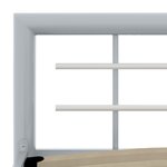 vidaXL Cadre de lit sans matelas gris et blanc métal 140x200 cm