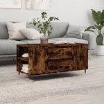 vidaXL Table basse chêne fumé 102x44 5x50 cm bois d'ingénierie