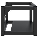 vidaXL Cadre de lavabo de salle de bain mural Noir 59x38x31 cm Fer