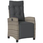 vidaXL Ensemble à manger de jardin 5 Pièces coussins gris résine tressée