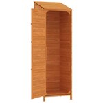 vidaXL Remise de jardin Marron 55x52x174 5 cm Bois de sapin solide