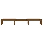 vidaXL Support de moniteur Marron miel 60x24x10 5cm Bois de pin solide