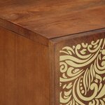 vidaXL Cabinet sous lavabo de salle de bain Marron miel avec détails dorés
