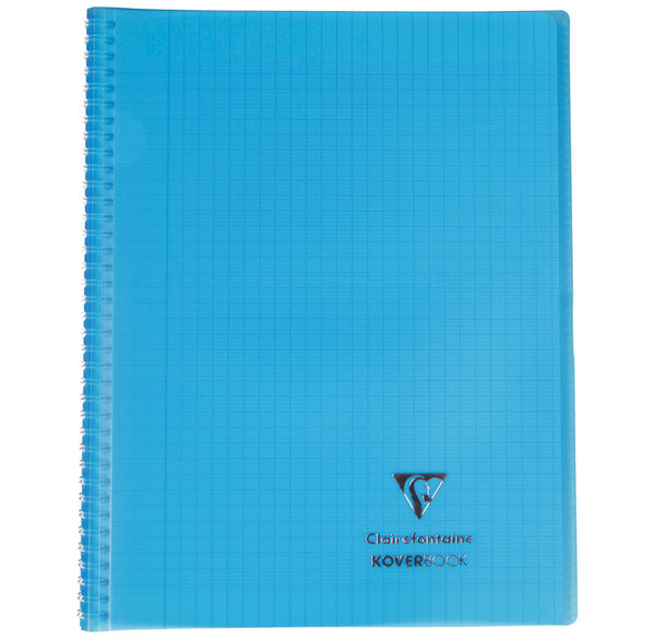 Cahier protège-cahier Koverbook Piqué Polypro 24x32 cm 160 P Seyes Coloris Alé... CLAIREFONTAINE