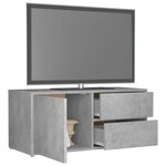 vidaXL Meuble TV Gris béton 80x34x36 cm Bois d'ingénierie