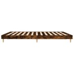 vidaXL Cadre de lit chêne fumé 200x200 cm bois d'ingénierie