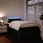 vidaXL Sommier à lattes de lit avec matelas vert foncé 120x190 cm