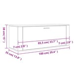 vidaXL Armoire à chaussures murale Gris béton 100x35x38 cm