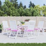 vidaXL Coussins de chaise de jardin lot de 6 rose 40x40x4 cm tissu