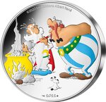 Obélix et Panoramix - 50 Euros Argent Colorisé BE 2022 (MDP)