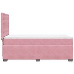 vidaXL Sommier à lattes de lit avec matelas Rose 90x200 cm Velours