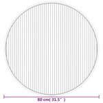 vidaXL Tapis rond marron foncé 80 cm bambou