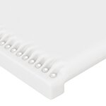 vidaXL Tête de lit à LED Blanc 183x16x118/128 cm Similicuir
