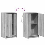 vidaXL Buffet avec LED sonoma gris 42 5x34x85 cm bois d'ingénierie