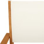 vidaXL Ensemble de bistro 3 Pièces blanc crème tissu et bois massif