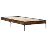 vidaXL Cadre de lit sans matelas chêne fumé 90x190 cm