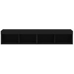 vidaXL Meubles TV avec lumières LED 2 Pièces noir 80x30x30 cm