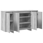 vidaXL Buffet gris Gris sonoma Bois d'ingénierie 135 x 41 x 75 cm