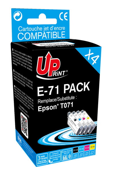 Pack UPrint compatible EPSON T0715 XL  4 cartouches