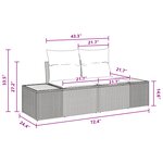 vidaXL Ensemble de salle à manger de jardin 5 pièces avec coussins en poly rattan noir et acacia