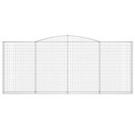 vidaXL Paniers à gabions arqués 8 Pièces 400x30x160/180 cm Fer galvanisé