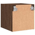 vidaXL Tables de chevet et portes vitrées 2Pièces chêne marron 35x37x35cm