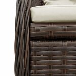 vidaXL Ensemble à manger de jardin 5 Pièces et coussins marron poly rotin