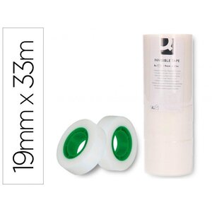 8x ruban adhésif transparent 19mm x 33m (pour devidoir de table)
