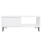vidaXL Table basse Blanc 90x60x35 cm Aggloméré