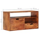 vidaXL Meuble TV 80x30x42 cm Bois d'acacia massif