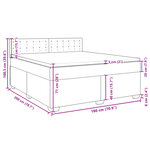 vidaXL Sommier à lattes de lit avec matelas Gris foncé 180x200cm Tissu