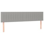 vidaXL Têtes de lit 2 Pièces Gris clair 90x5x78/88 cm Tissu