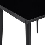 vidaXL Table à dîner de jardin Noir 200x100x74 cm Acier et verre