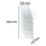 Trieur Mural Modulable Vertical 6 Compartiments A4 - Cristal - Exacompta