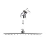 vidaXL Tête de douche plongeante carrée en acier inoxydable 30x30 cm