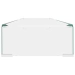 vidaXL Meuble TV/pour moniteur 110x30x13 cm verre transparent