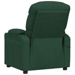 vidaXL Fauteuil de massage Vert foncé Tissu