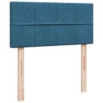vidaXL Sommier à lattes de lit avec matelas bleu 80x200 cm velours