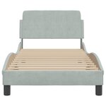 vidaXL Cadre de lit sans matelas gris clair 90x200 cm velours