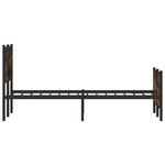 vidaXL Cadre de lit en métal sans matelas chêne fumé 160x200 cm