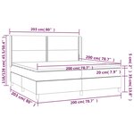 vidaXL Sommier à lattes de lit matelas et LED Noir 200x200 cm Velours